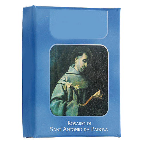 Saint Anthony Padua rosary, light green glass beads 6 mm - Faith Collection 23/47 2