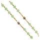 Saint Anthony Padua rosary, light green glass beads 6 mm - Faith Collection 23/47 s4