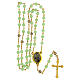 Saint Anthony Padua rosary, light green glass beads 6 mm - Faith Collection 23/47 s5