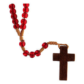 Rosary of the Martyrs, 6 mm beads, red glass - Faith Collection 24/47