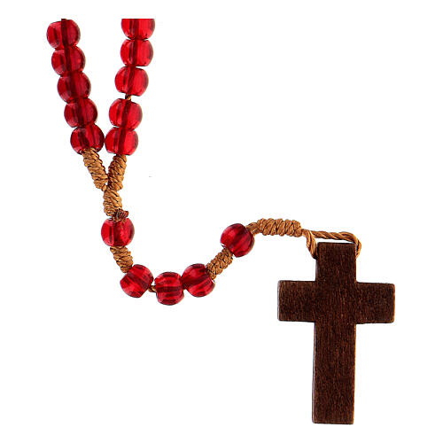 Rosary of the Martyrs, 6 mm beads, red glass - Faith Collection 24/47 1