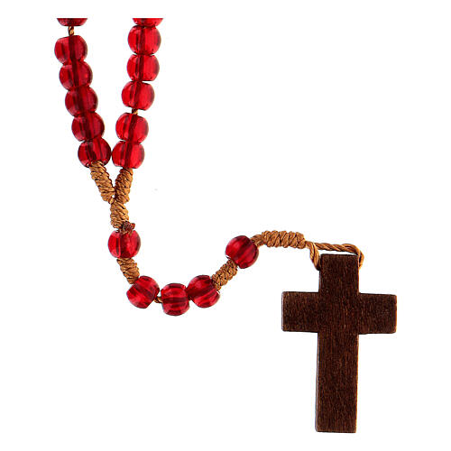 Rosary of the Martyrs, 6 mm beads, red glass - Faith Collection 24/47 3