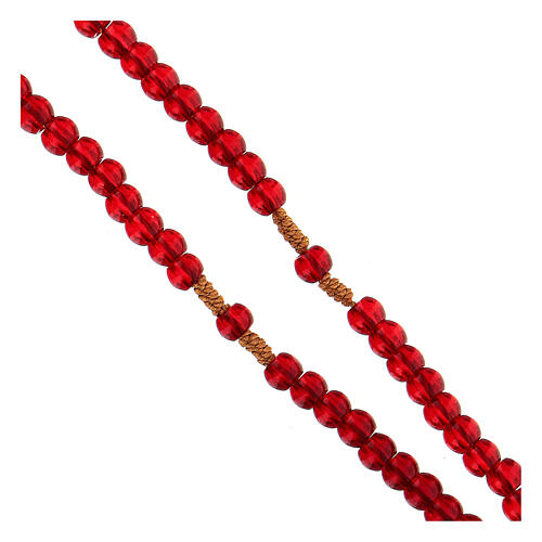 Rosary of the Martyrs, 6 mm beads, red glass - Faith Collection 24/47 4