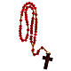 Rosary of the Martyrs, 6 mm beads, red glass - Faith Collection 24/47 s5