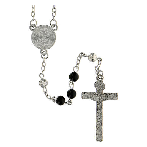 Rosary of the Compassion, 6 mm beads, black glass - Faith Collection 26/47 3
