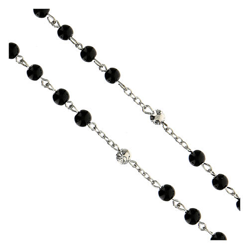 Compassion Rosary with black glass beads 6 mm - Faith Collection 26/47 4