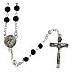 Compassion Rosary with black glass beads 6 mm - Faith Collection 26/47 s1