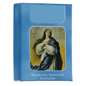 Rosario Inmaculada Concepción tallado vidrio transp 6 mm - Colección Coronas Fe 27/47