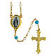 Immaculate Conception rosary faceted transparent glass 6 mm - Faith Collection 27/47 s1