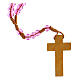 Rosary of Peace, beads of 6 mm, pink glass - Faith Collection 28/47 s3