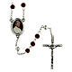 Papst Paul VI Rosenkranz mit Perlen aus braunem Glas (6 mm) - Kollektion Glaubenskronen 29/47 s1
