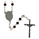 Pope Paul VI rosary with brown glass beads 6 mm - Faith Collection 29/47 s3