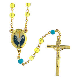 Rosary of the Faith, beads of 6 mm, yellow glass - Faith Collection 30/47