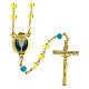 Rosary of the Faith, beads of 6 mm, yellow glass - Faith Collection 30/47 s1