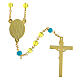 Rosary of the Faith, beads of 6 mm, yellow glass - Faith Collection 30/47 s3