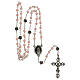 Rosary of Saint Therese of the Child Jesus, beads of 6 mm, pink wood - Faith Collection 31/47 s5