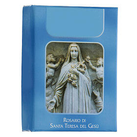 Rosario Santa Teresa del Jesús granos madera rosa 6 mm - Colección Coronas Fe 31/47