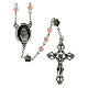 Rosary of St Teresa of Jesus, pink wood beads 6 mm - Faith Collection 31/47 s1