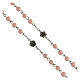 Rosary of St Teresa of Jesus, pink wood beads 6 mm - Faith Collection 31/47 s4
