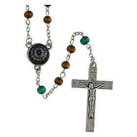Rosary of All the Saints, beads of 6 mm, brown wood - Faith Collection 32/47