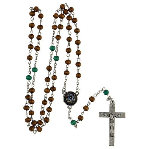 Rosary of All the Saints, beads of 6 mm, brown wood - Faith Collection 32/47 5