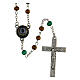 Rosary of All the Saints, beads of 6 mm, brown wood - Faith Collection 32/47 s1
