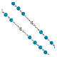 Rosenkranz der Hoffnung mit Perlen aus hellblauem Glas (6 mm) - Kollektion Glaubenskronen 33/47 s4
