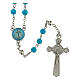 Rosary of Hope, beads of 6 mm, light blue glass - Faith Collection 33/47 s1