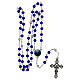 Rosenkranz von Christi Geburt mit Perlen aus blauem Glas (6 mm) - Kollektion Glaubenskronen 34/47 s5