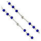 Rosary of the Nativity, beads of 6 mm, blue glass - Faith Collection 34/47 s4
