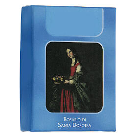 Heilige Dorothée Rosenkranz mit grűnen Glasperlen (6 mm) - Kollektion Glaubenskronen 35/47