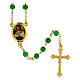 Rosary of Saint Dorothea, beads of 6 mm, green glass - Faith Collection 35/47 s1