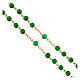 Rosary of Saint Dorothea, beads of 6 mm, green glass - Faith Collection 35/47 s4