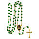 Rosary of Saint Dorothea, beads of 6 mm, green glass - Faith Collection 35/47 s5