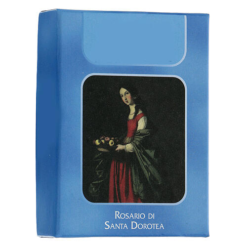 Rosario Santa Dorotea grani vetro verdi 6 mm - Collezione Corone Fede 35/47 2