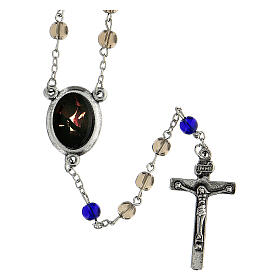 Rosary of the Penance, beads of 6 mm, grey glass - Faith Collection 36/47