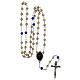 Rosary of the Penance, beads of 6 mm, grey glass - Faith Collection 36/47 s5