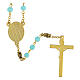 Rosary of the Sanctuary of Fátima, beads of 6 mm, light blue glass - Faith Collection 37/47 s3