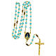 Rosary of the Sanctuary of Fátima, beads of 6 mm, light blue glass - Faith Collection 37/47 s5