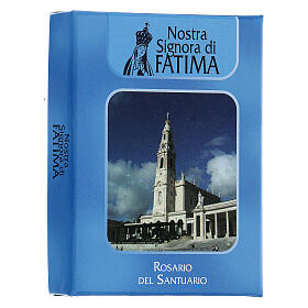 Chapelet Sanctuaire Fatima grains verre bleu clair 6 mm - Collection de la Foi 37/47