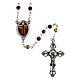 Rosary for the Conversion, brown beads, glass, 6 mm - Faith Collection 38/47 s1