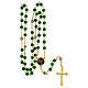 Rosenkranz des Vaterunsers mit Perlen aus grűnem Glas (6 mm) - Kollektion Glaubenskronen 39/47 s5