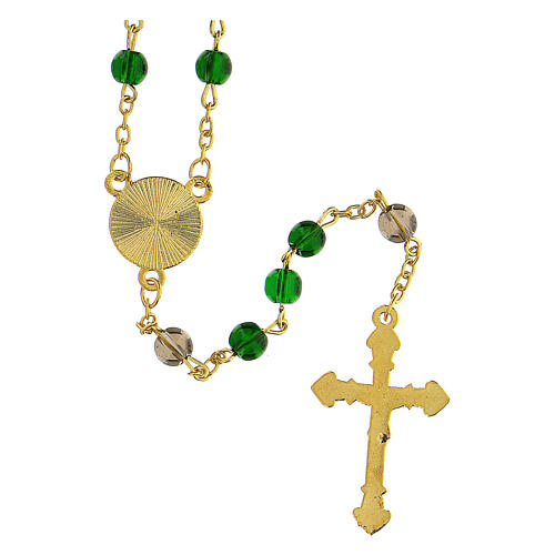 Rosary of Our Father, green beads, glass, 6 mm - Faith Collection 39/47 3