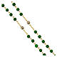 Our Father rosary with green glass beads 6 mm - Faith Collection 39/47 s4