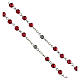 Rosary of Pope Pius XII, red beads, plastic, 6 mm - Faith Collection 40/47 s4