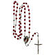 Różaniec Papież Pio XII koraliki plastik czerwony 6 mm - Kolekcja Korony Wiary 40/47 s5