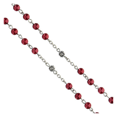 Pope Pius XII rosary with red plastic beads 6 mm - Faith Collection 40/47 4