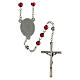 Pope Pius XII rosary with red plastic beads 6 mm - Faith Collection 40/47 s3