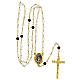 Eucharistic Rosary with faceted beads in transparent glass 6 mm - Faith Collection 41/47 s5