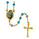 Queen Mary rosary with turquoise glass beads 6 mm - Faith Collection 42/47 s1